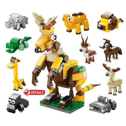 Animaux en Blocs : Kit de Construction 10 en 1