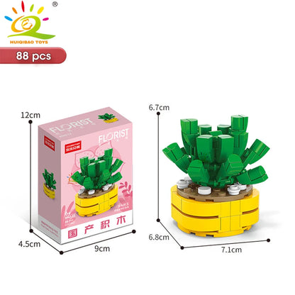 Mini SuccuBricks : Plantes Succulentes en Blocs