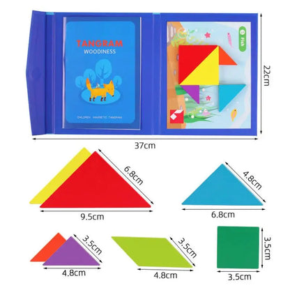 Tangram Magique : Livre Puzzle Magnétique Montessori