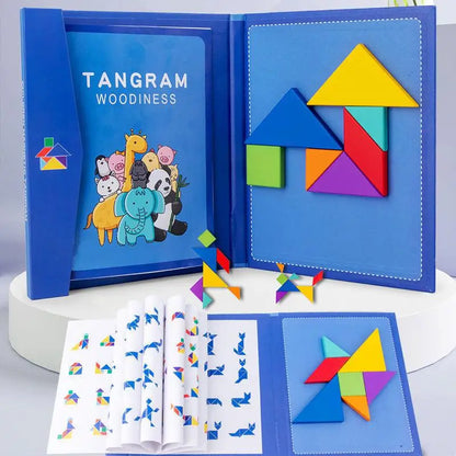 Tangram Magique : Livre Puzzle Magnétique Montessori