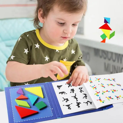 Tangram Magique : Livre Puzzle Magnétique Montessori