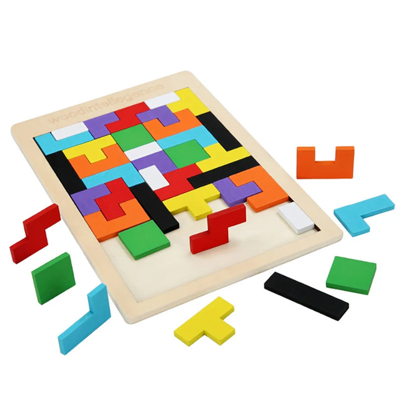 3D Magic Tangram - Educational Wooden Blocks 