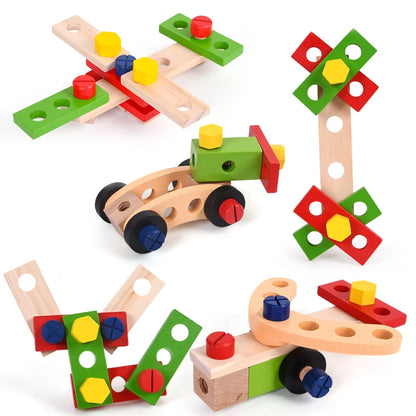 Juego de herramientas Montessori para pequeños carpinteros 