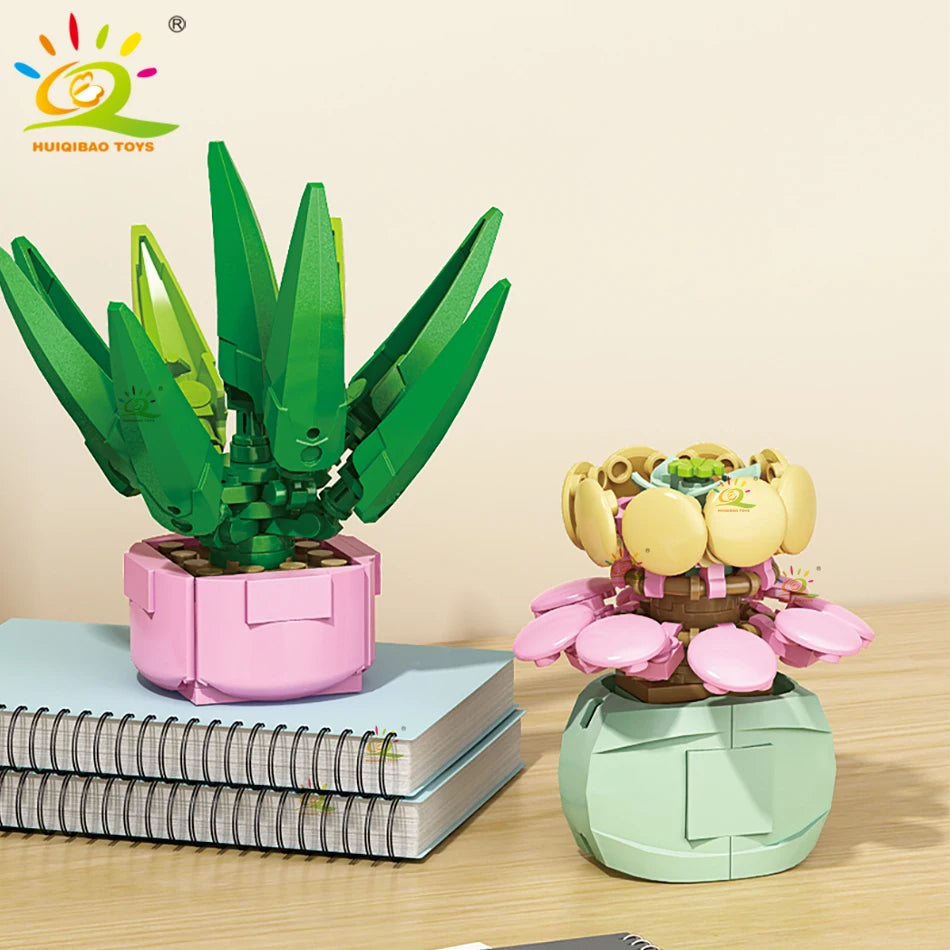 Mini SuccuBricks : Plantes Succulentes en Blocs