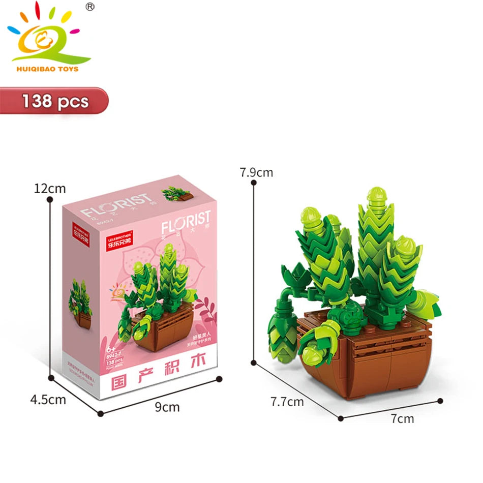 Mini SuccuBricks : Plantes Succulentes en Blocs