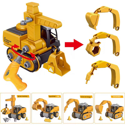 Camión y taladro de juguete para niños